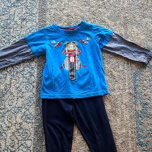 3T Bundle long sleeve motorcycle shirt and drawstring joggers